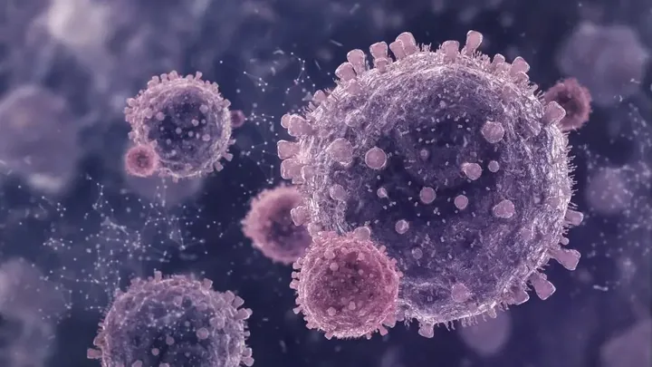 Illustration of cancer cells from the existing MuriPhys website